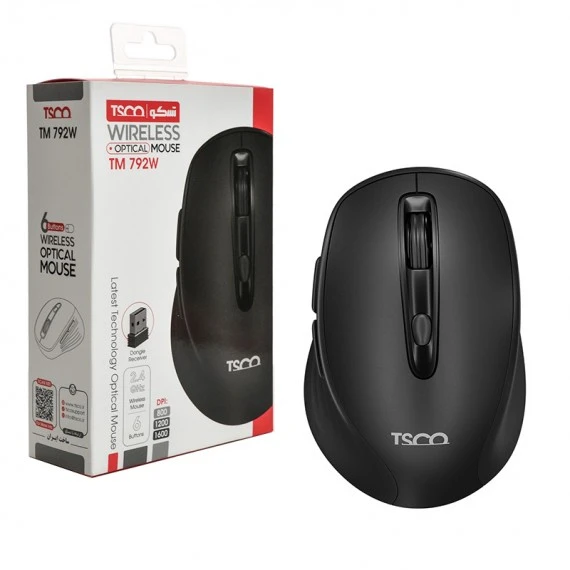 ماوس بی‌سیم تسکو مدل TM 792W | دقت 1600DPI و 6 کلید