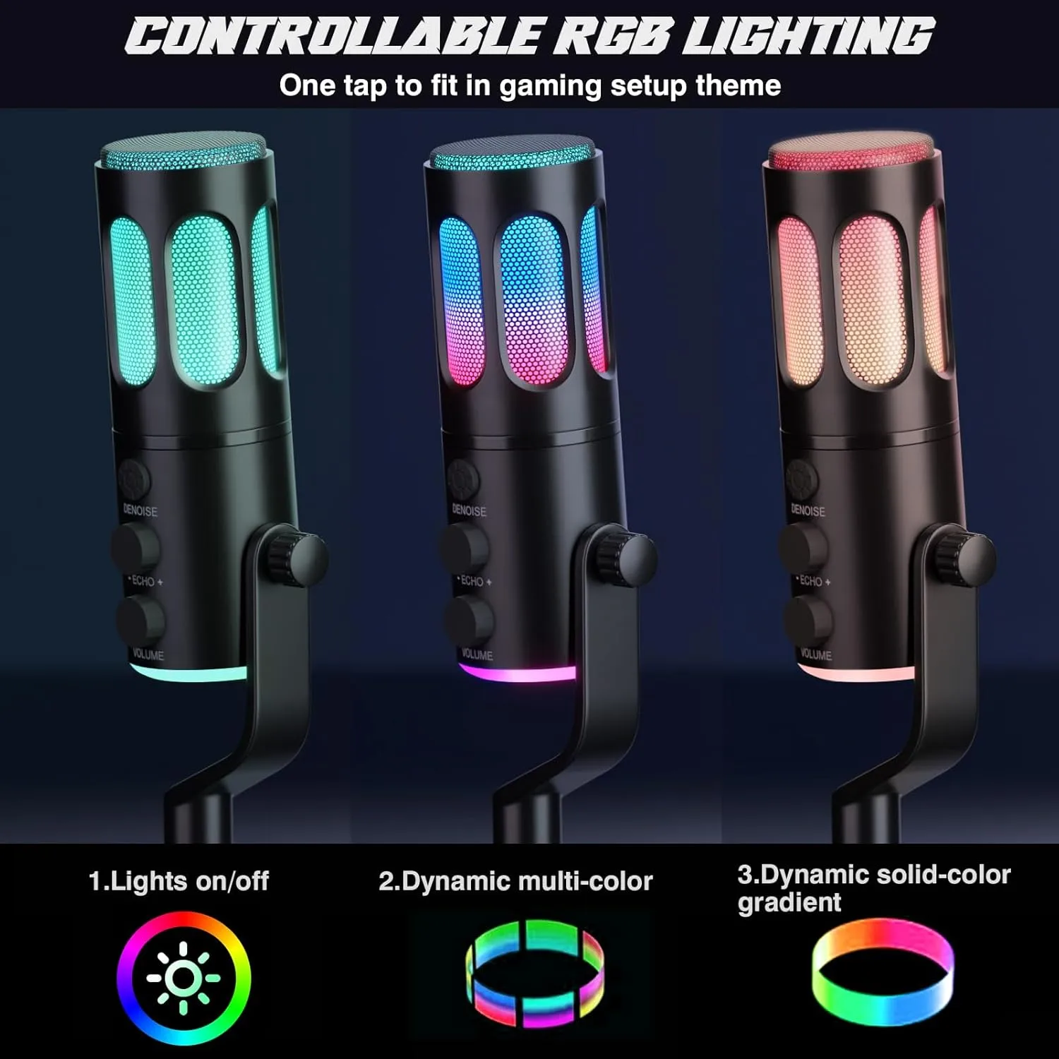 میکروفون رومیزی و گیمینگ حرفه‌ای مدل SU8 (کاندنسر USB)