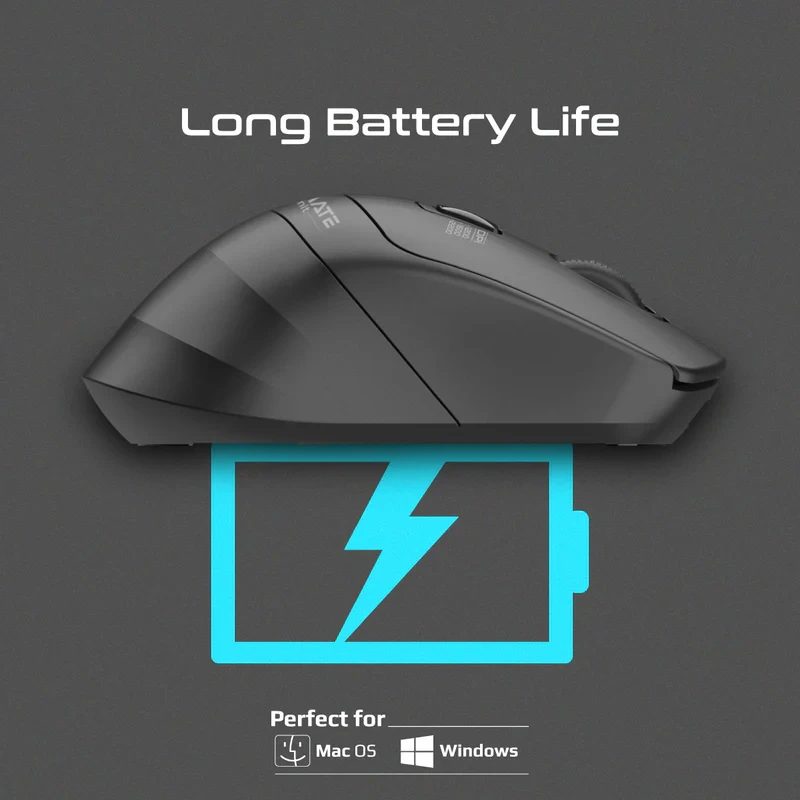 موس بی‌سیم ارگونومیک پرومیت مدل Samit (سایلنت و 2200DPI)