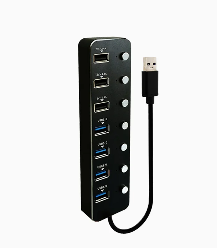 هاب ۷ پورت USB 3.0 کلید دار کی نت مدل K-HUAMH107