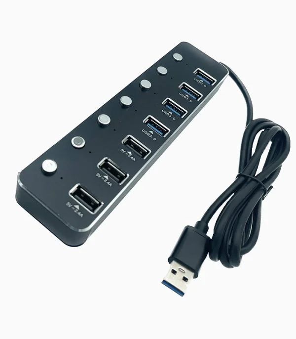 هاب ۷ پورت USB 3.0 کلید دار کی نت مدل K-HUAMH107