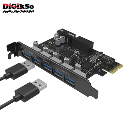 کارت PCI-E پنج پورت هاب USB 3.0 اوریکو مدل PVU3-5O2I