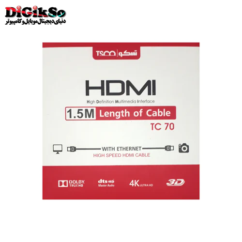 کابل HDMI تسکو مدل TSCO TC 70 به طول 1.5 متر