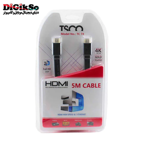 کابل HDMI تسکو مدل TSCO TC 74 به طول 5 متر