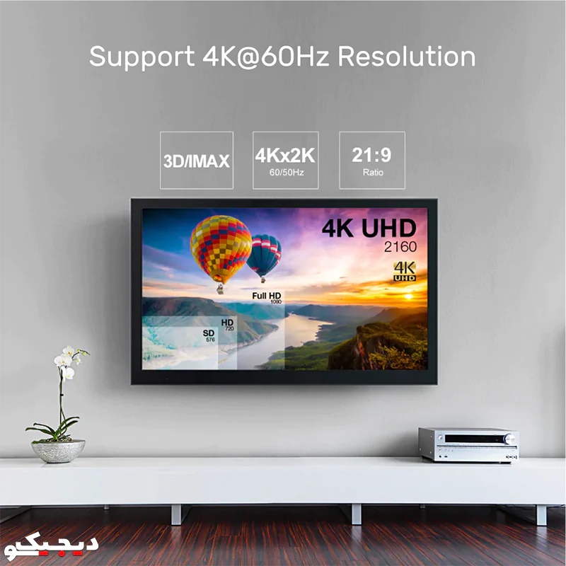 کابل HDMI 2.0 یونیتک مدل Y-C1033BK