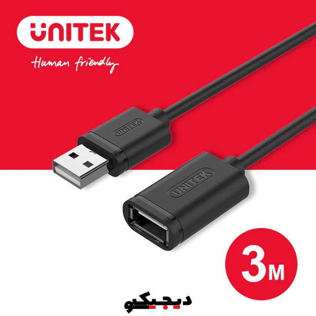 کابل افزایش طول USB 2.0 یونیتک مدل Y-C417GBK به طول 3 متر