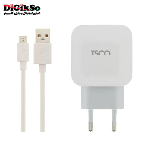شارژر دیواری تسکو مدل TSCO TTC 56 با کابل Micro USB