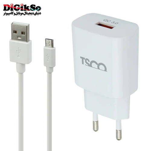 شارژر دیواری تسکو مدل TTC 61 با کابل micro-USB