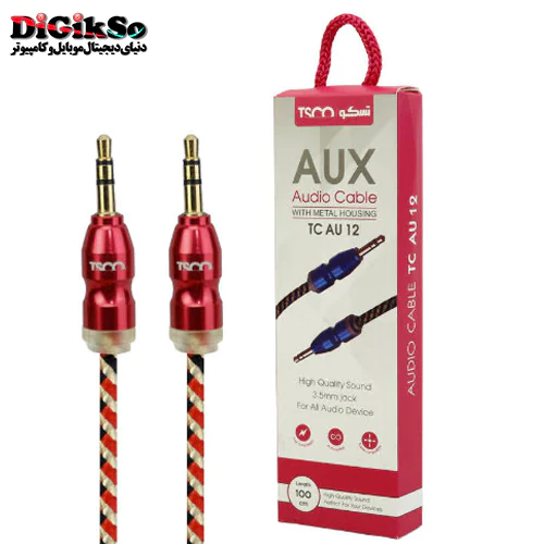 کابل AUX کنفی تسکو مدل TSCO TC AU 12 به طول 1 متر