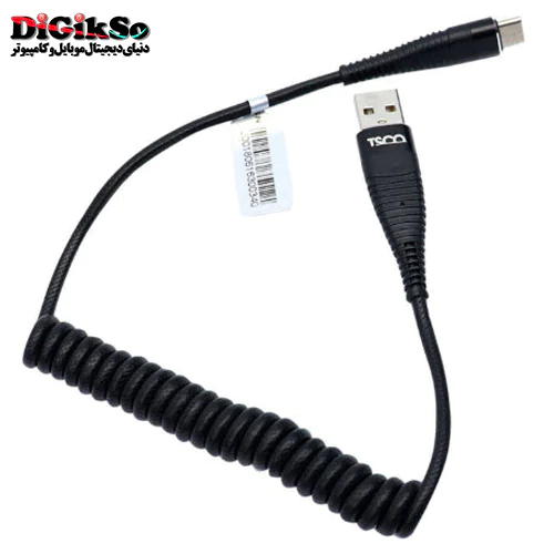 کابل فنری تایپ سی به USB تسکو مدل TC C180 به طول 1 متر