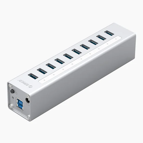 هاب 10 پورت USB3.0 اوریکو مدل A3H10 + آداپتور