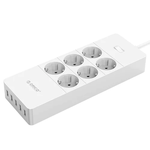 محافظ برق 6 کانال 5 پورت شارژ اوریکو مدل HPC-6A5U-V1-EU