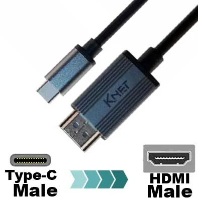 کابل تبدیل Type-C به HDMI کی نت مدل K-CUCMHD20 طول 2 متر (پشتیبانی 4K)