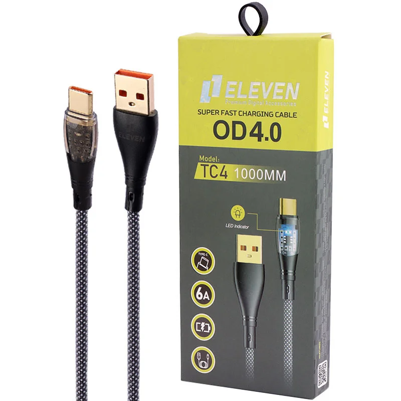 کابل تایپ سی فست شارژ ایلون مدل Eleven TC4