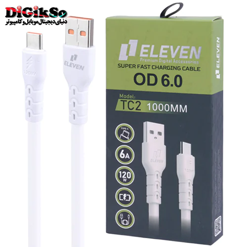 کابل فست شارژ USB به Type-C (تایپ سی) ایلون مدل TC2