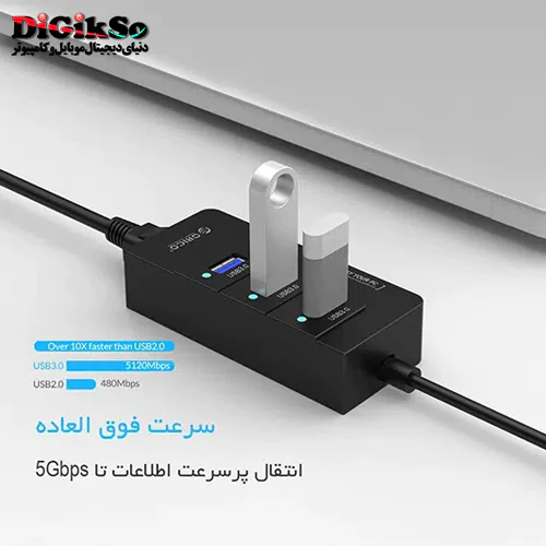 هاب 4 پورت USB3.0 اوریکو مدل HR01-U3