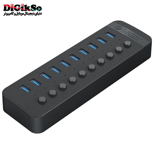 هاب 10 پورت USB3.0 اوریکو مدل CT2U3-10AB + آداپتور