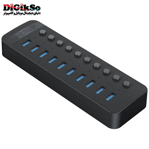 هاب 10 پورت USB3.0 اوریکو مدل CT2U3-10AB + آداپتور