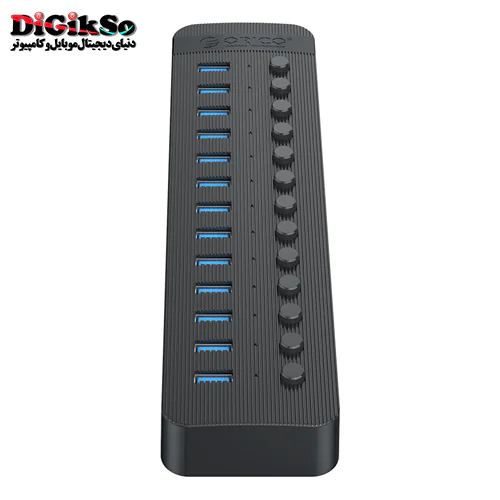 هاب 13 پورت USB3.0 اوریکو مدل CT2U3-13AB + آداپتور