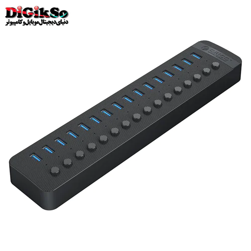 هاب 16 پورت USB3.0 اوریکو مدل CT2U3-16AB + آداپتور