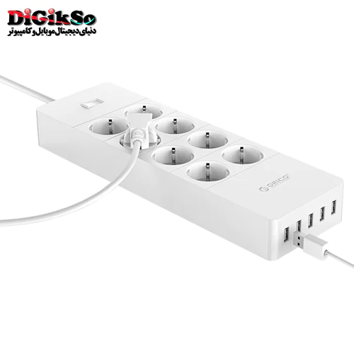 محافظ برق 8 کانال 5 پورت شارژ اوریکو مدل HPC-8A5U-V1-EU