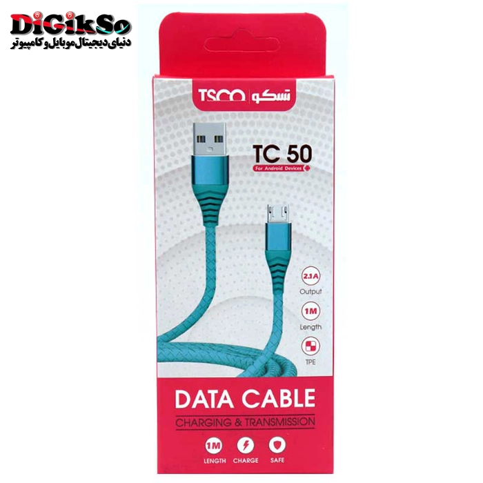 کابل شارژ micro USB به USB تسکو مدل TC 50 به طول 1 متر