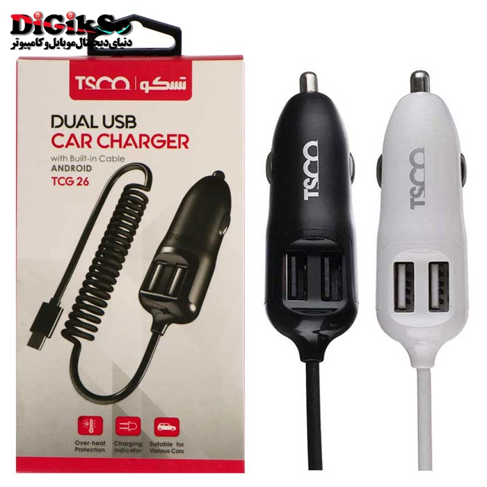 شارژر فندکی تسکو مدل TCG 26