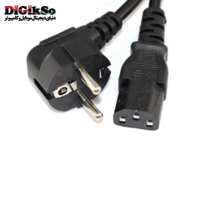 کابل برق پاور کیس 3 پین بافو مدل EU-C13 به طول 1.5 متر