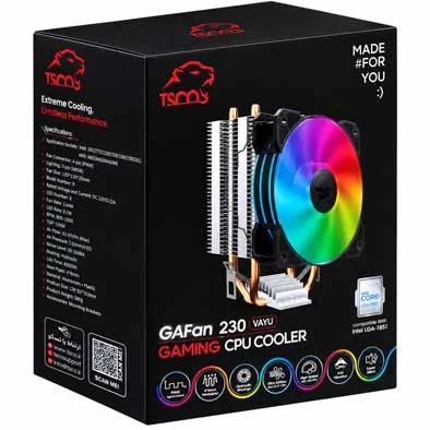 خنک کننده پردازنده تسکو مدل TSCO GAFAN 230 با توان 150 وات