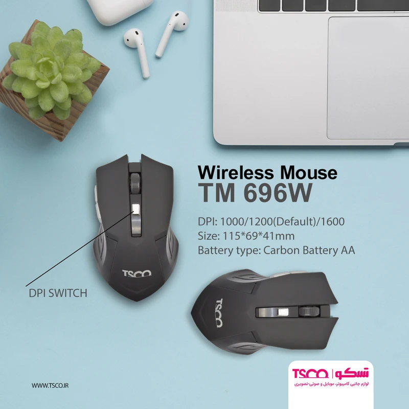 موس بی سیم تسکو مدل TM 696W