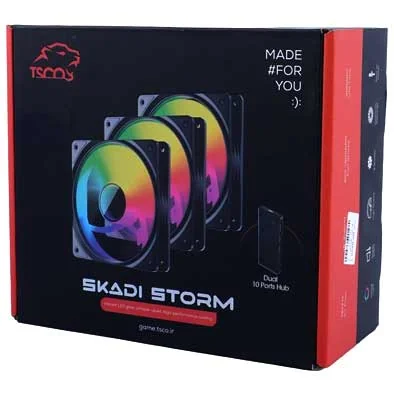 کیت ۳ عددی فن تسکو مدل GFAN 300 12V-0.26A ARGB