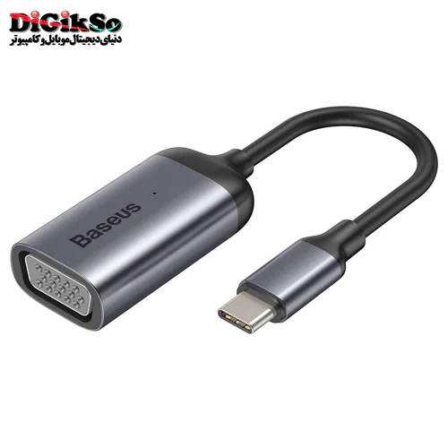 مبدل Type-C به VGA باسئوس مدل CAHUB-V0G