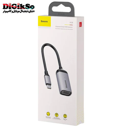 مبدل Type-C به VGA باسئوس مدل CAHUB-V0G