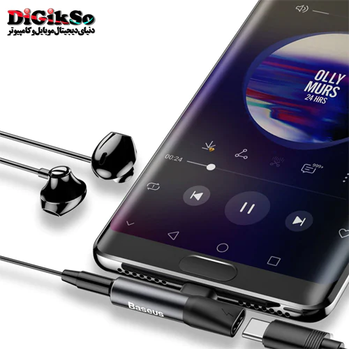مبدل Type-C به AUX و Typce-C باسئوس مدل CATL41-S1