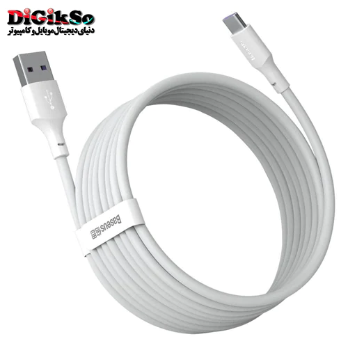 کابل USB به Type-C باسئوس مدل TZCATZJ-02 به طول 1.5 متر پک 2 عددی