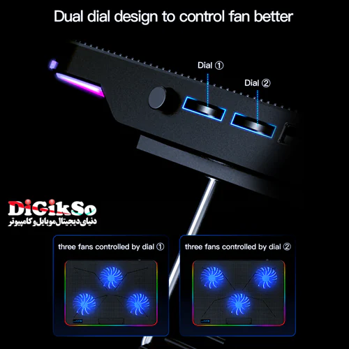 پایه خنک کننده(کول پد) لپ تاپ کول کلد مدل CoolCold F5