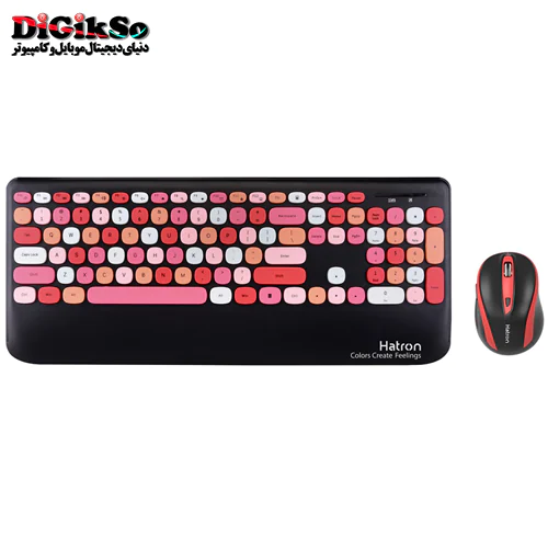 کیبورد و ماوس بی سیم هترون مدل HKCW350