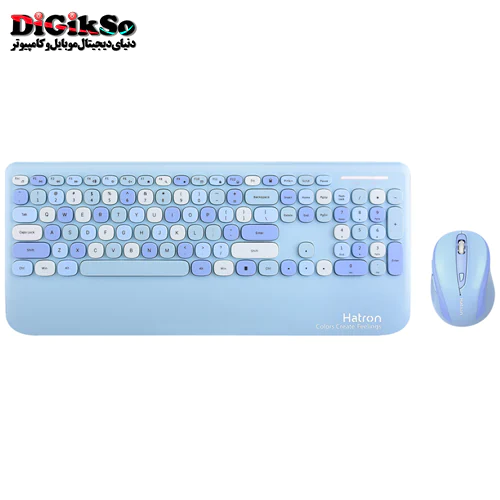 کیبورد و ماوس بی سیم هترون مدل HKCW350