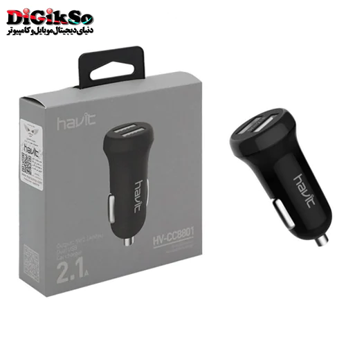 شارژر فندکی 2 پورت هویت مدل Havit HV-CC8801