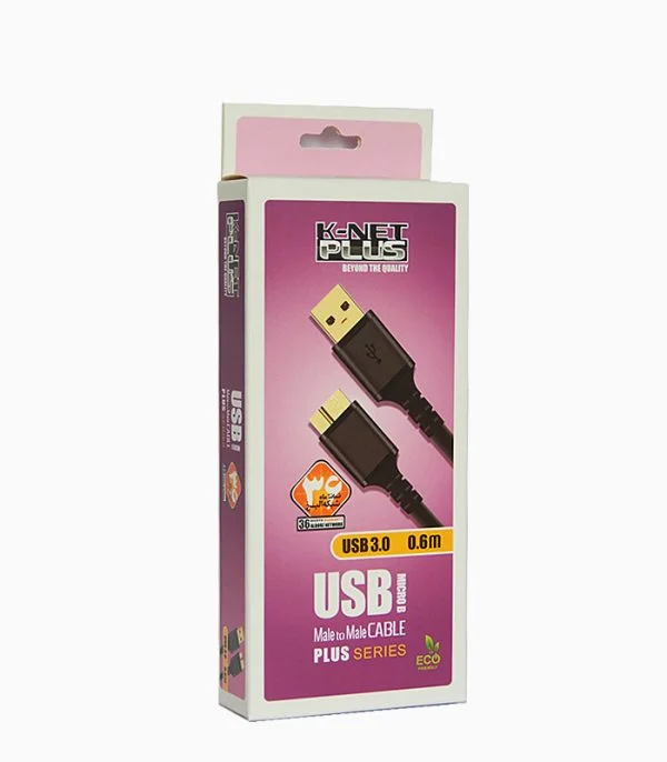 کابل Micro USB 3.0 کی نت پلاس ۰٫۶ متری مدل KP-CUAMHDD06