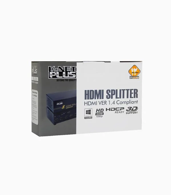 اسپلیتر HDMI V1.4 کی نت پلاس ۸ پورت مدل KP-SPHD1408