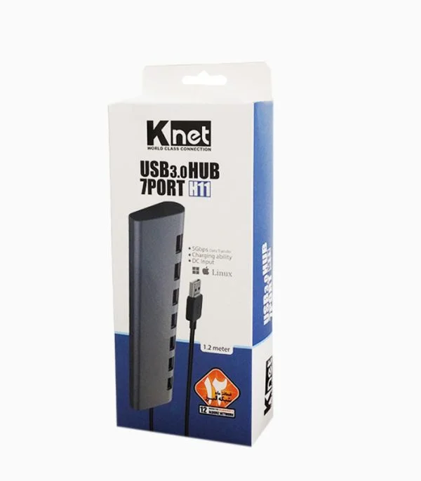 هاب ۷ پورت USB 3.0 کی نت مدل K-HUAMH117
