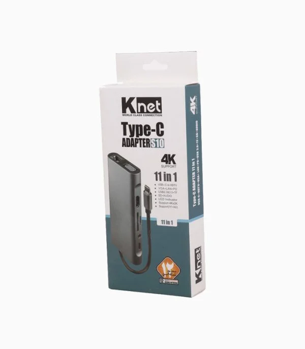 هاب چندکاره 11 پورت Type C کی نت مدل K-MFCMS1011
