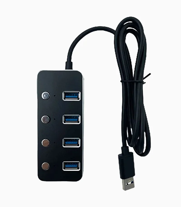 هاب ۴ پورت USB 3.0 کی نت مدل K-HUAMH504 کلید دار