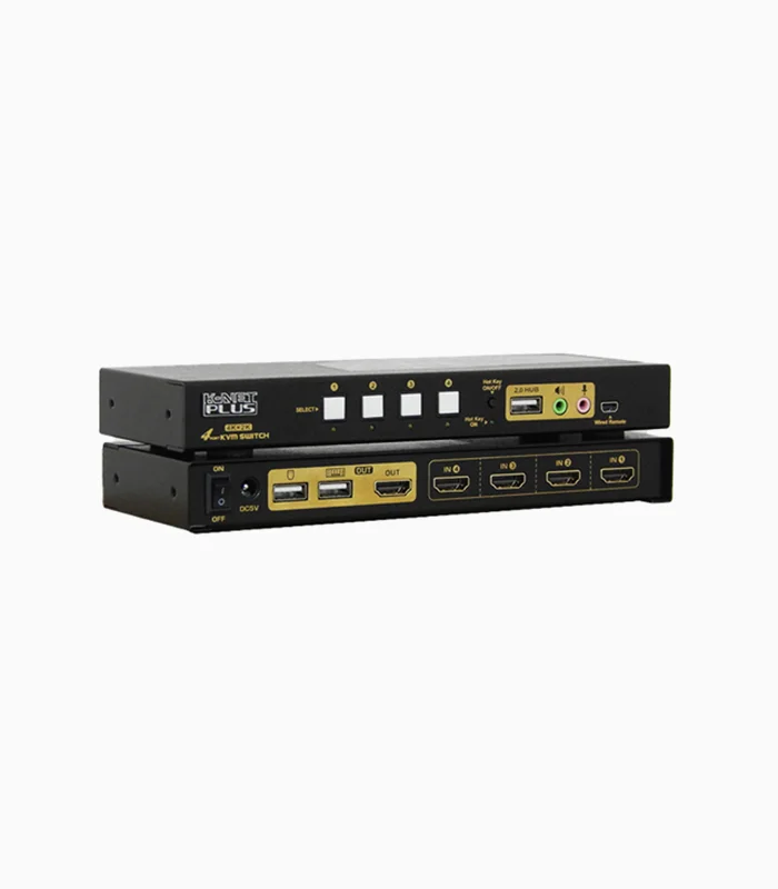 سوئیچ کی وی ام ۴ پورت HDMI کی نت پلاس مدل KP-SWKH404