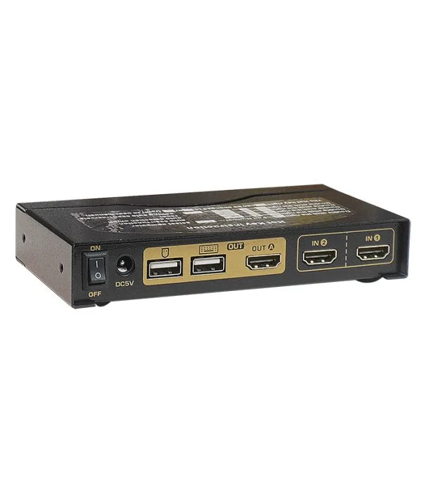سوئیچ کی وی ام ۲ پورت HDMI کی نت پلاس مدل KP-SWKH402