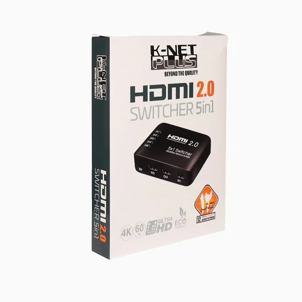 سوئیچ ۵ پورت HDMI کی نت پلاس مدل KP-SWHD2005 با ریموت کنترل