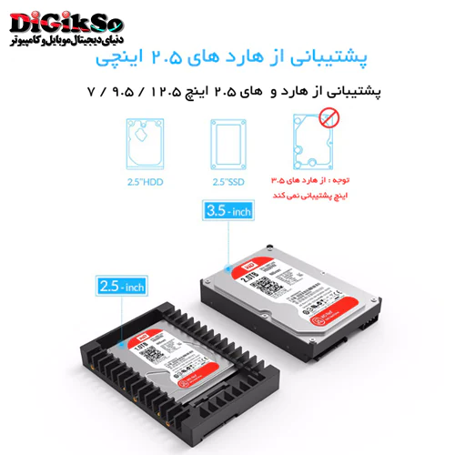 براکت هارد 2.5 اینچ به 3.5 اینچ اوریکو مدل 1125SS