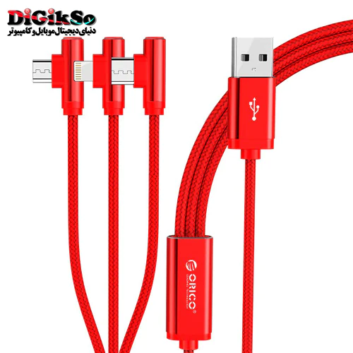 کابل شارژ سه سر اوریکو مدل H3S-12 به طول 1.2 متر