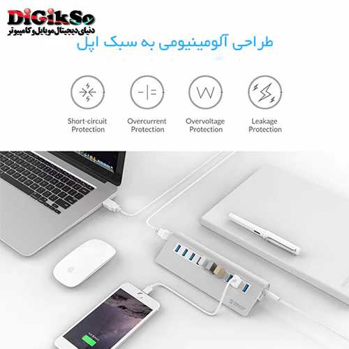 هاب 10 پورت USB 3.0 اوریکو مدل M3H10